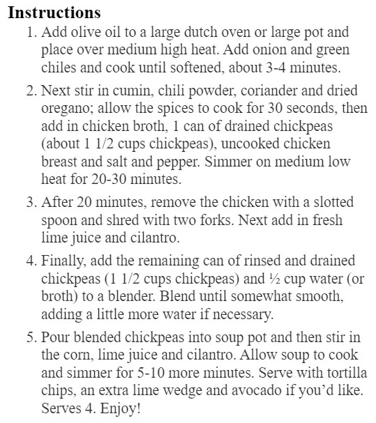 DELICIOUS WHITE CHIKEN CHILI – HEALTHY RECIPES FOR DINNER EASY ...