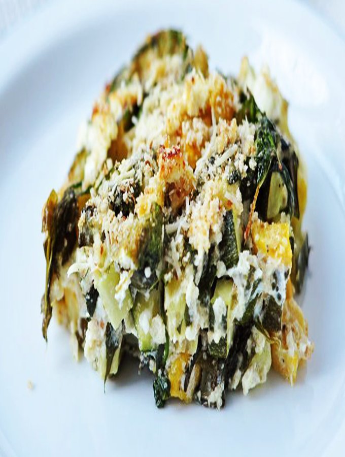 Baked Zucchini Spinach and Feta Casserole - Countsofthenetherworld.com