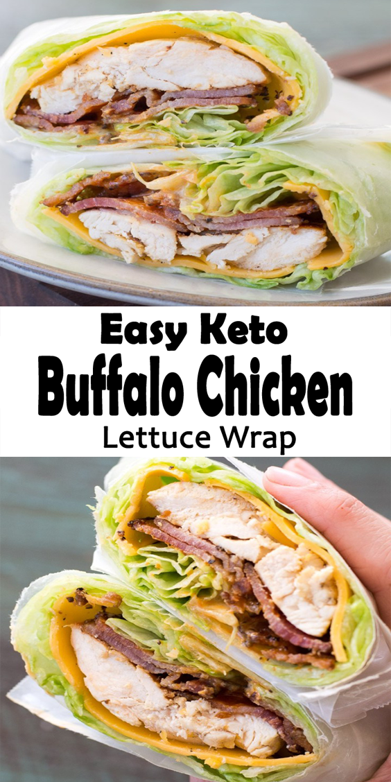 Easy Keto Buffalo Chicken Lettuce Wrap - Countsofthenetherworld.com