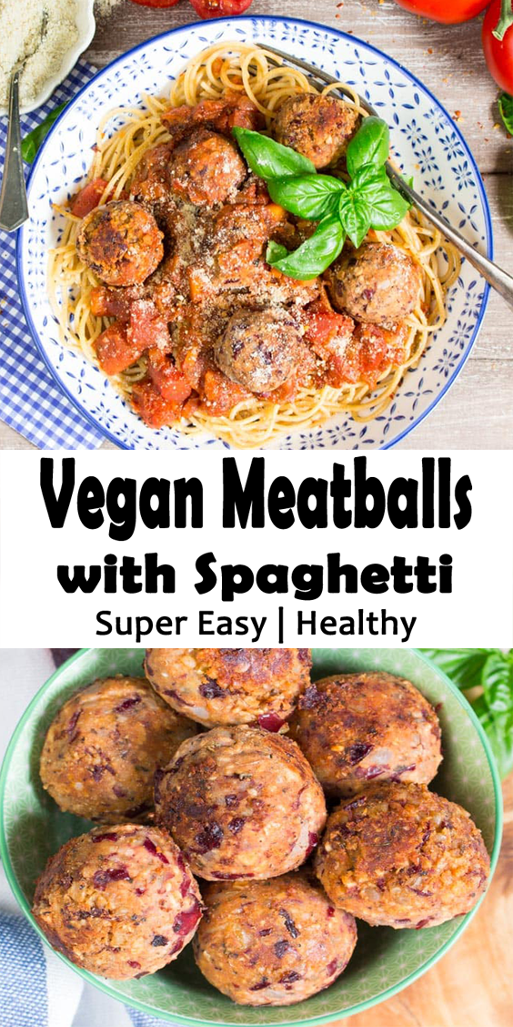 Vegan Meatballs with Spaghetti - Countsofthenetherworld.com