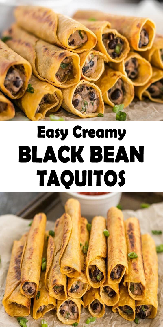 Creamy Black Bean Taquitos Recipe