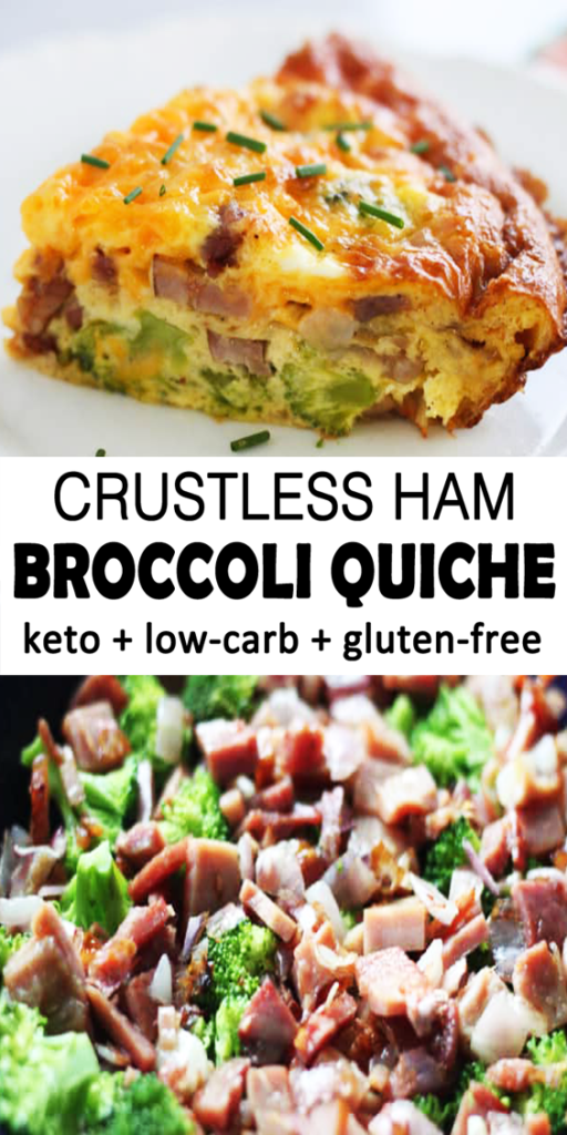 Broccoli and Ham Keto Quiche Crustless - Countsofthenetherworld.com
