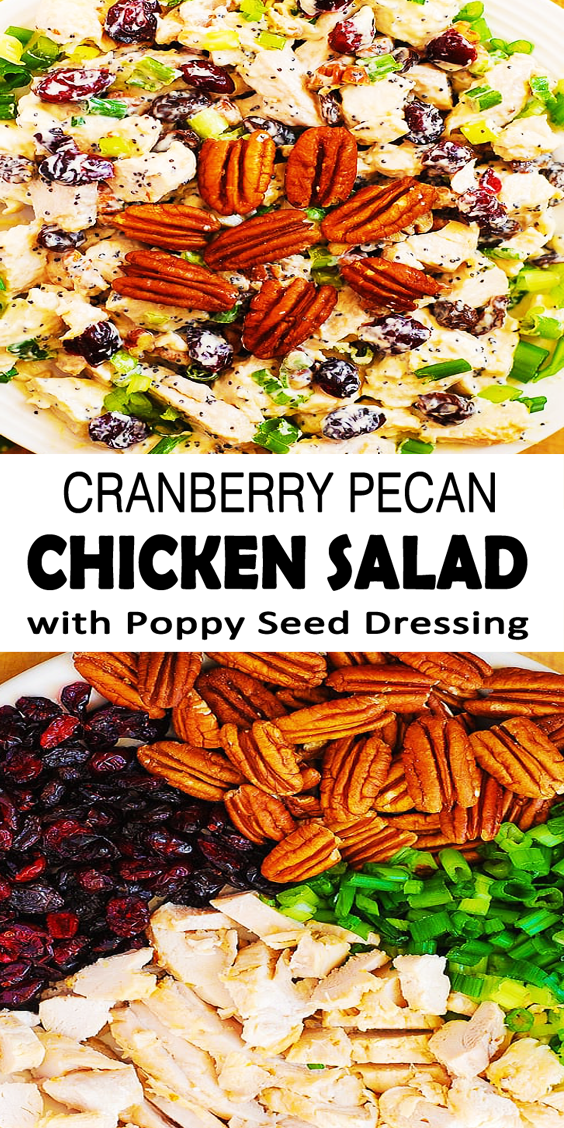 Cranberry Pecan Chicken Salad with Poppy Seed Dressing