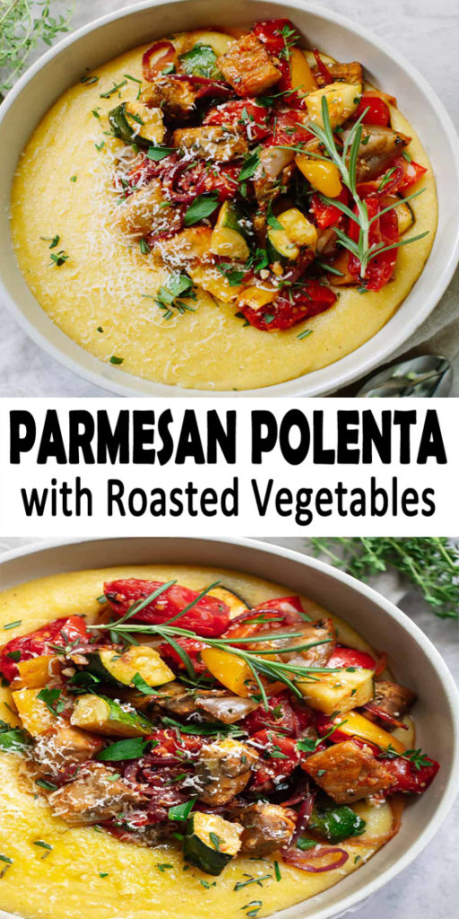 Vegan Polenta with Balsamic Roasted Vegetables & Chickpeas -  ShortGirlTallOrder