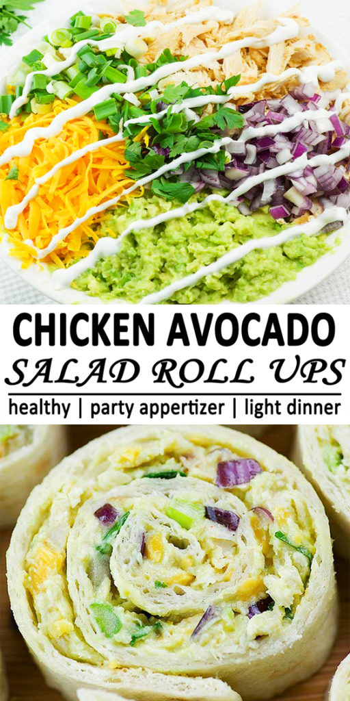 Chicken Avocado Salad Roll Ups Recipe