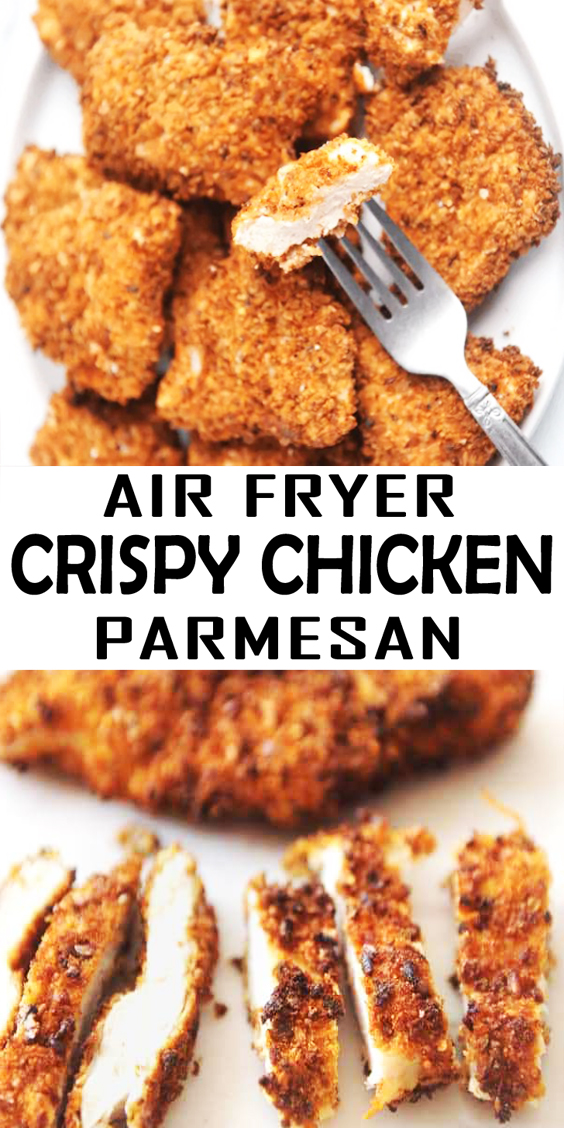 Healthy Crispy Parmesan Air Fryer Chicken - Countsofthenetherworld.com