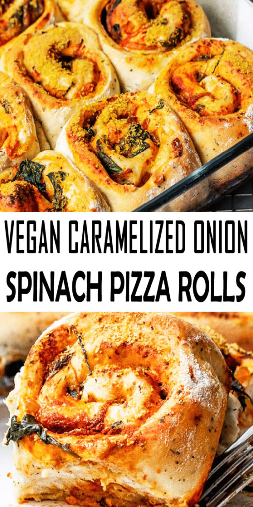 Vegan Caramelized Onion and Spinach Pizza Rolls ...