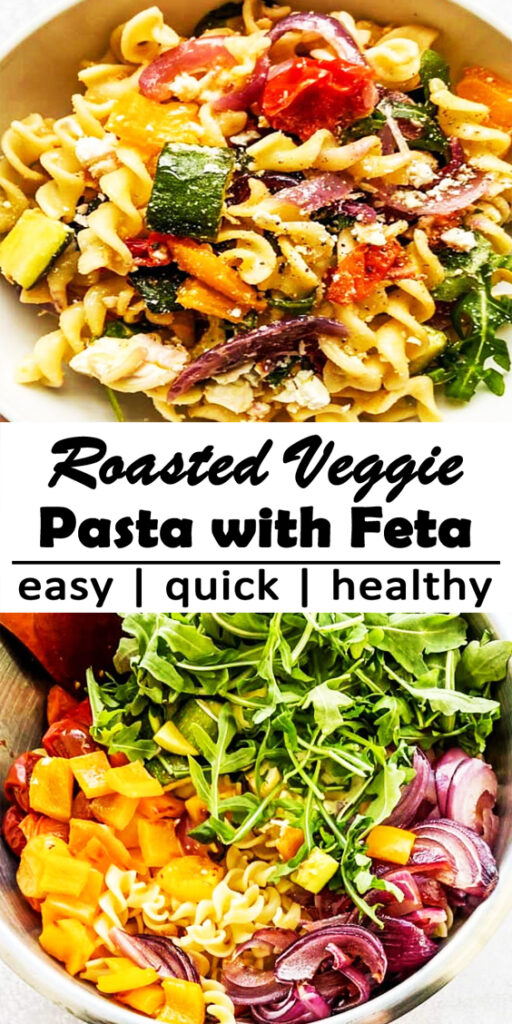 Roasted Veggie Pasta with Feta - Countsofthenetherworld.com